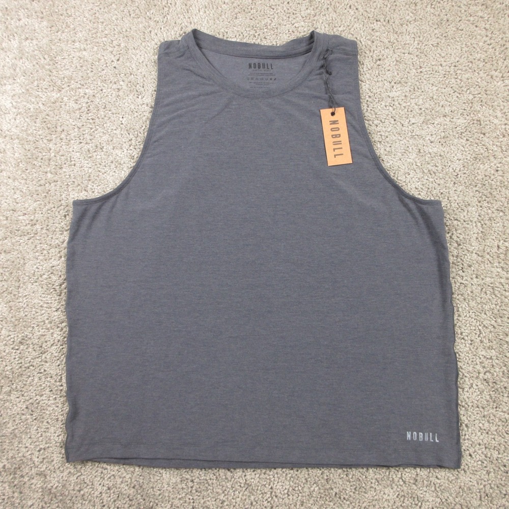 NOBULL Shirt Womens 2XL Gray Racerback Tank Charcoal Gym Walking Running Workout